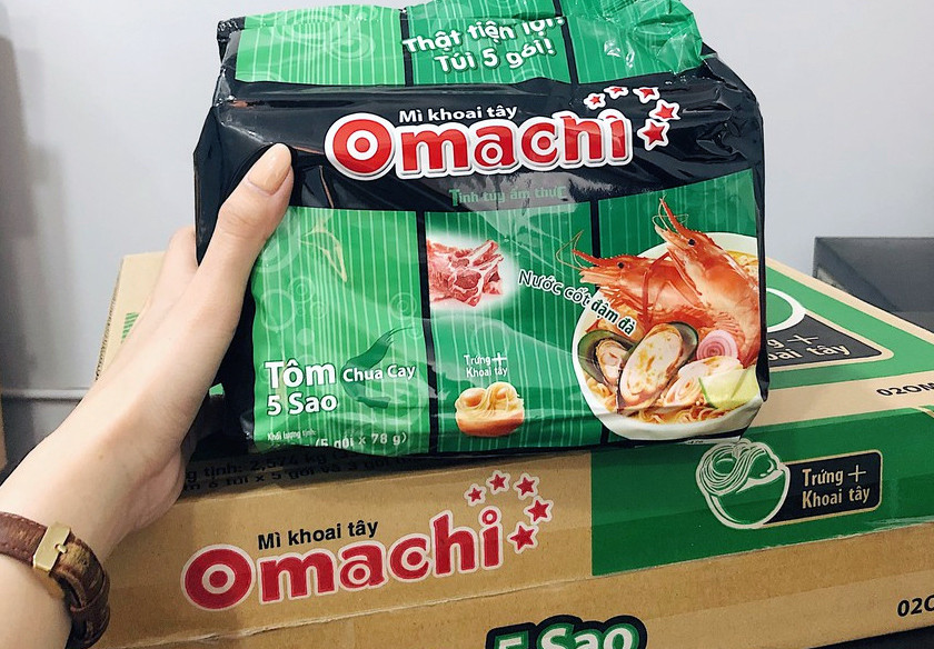 1 gói mì tôm Omachi bao nhiêu calo?