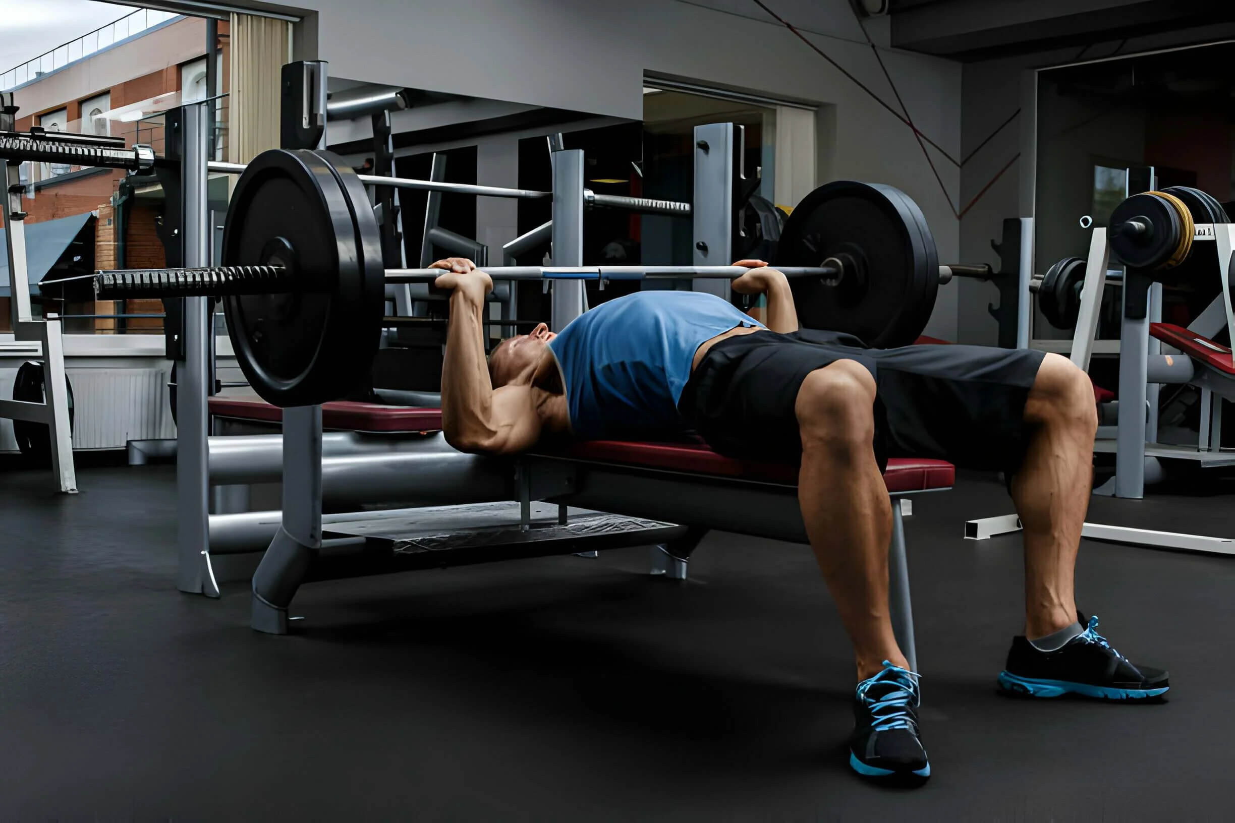 Bench press là một trong các bài tập gym cho người mới giúp phát triển cơ thân trên hiệu quả.