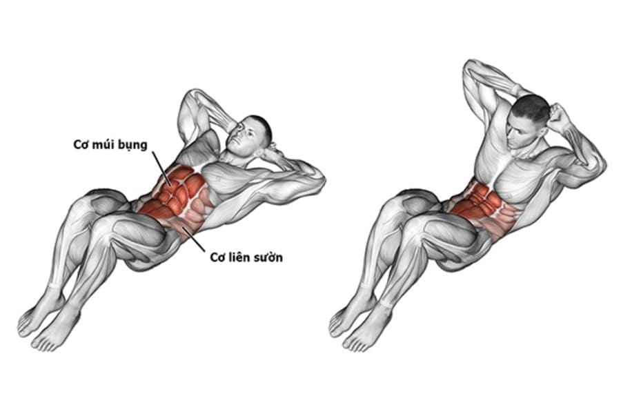 gập bụng đúng cách giảm mỡ bụng