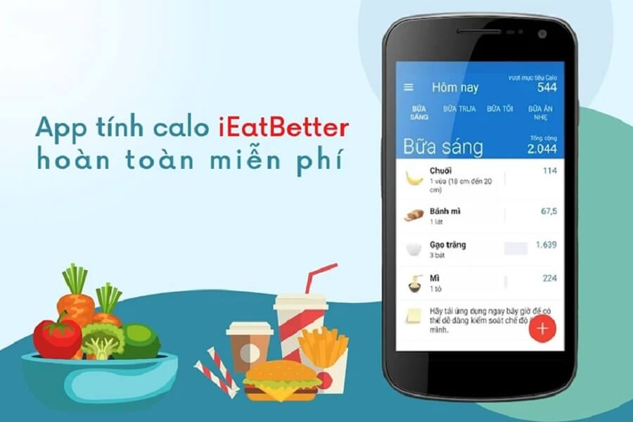 App tính calo thức ăn