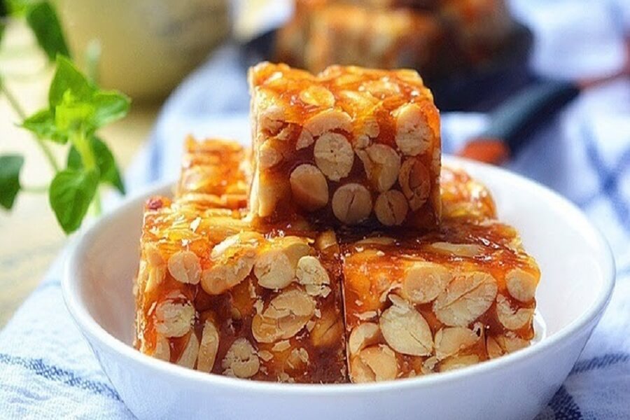 kẹo lạc bao nhiêu calo