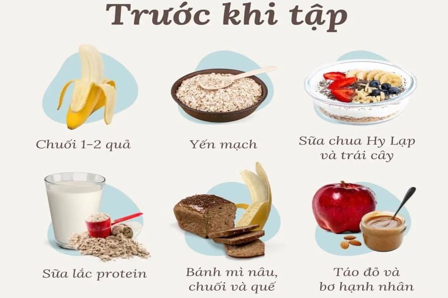 nên ăn gì trước khi tập gym