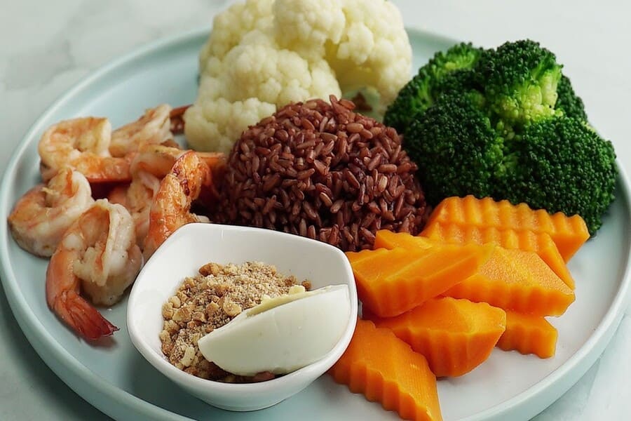 100g tôm luộc bao nhiêu protein
