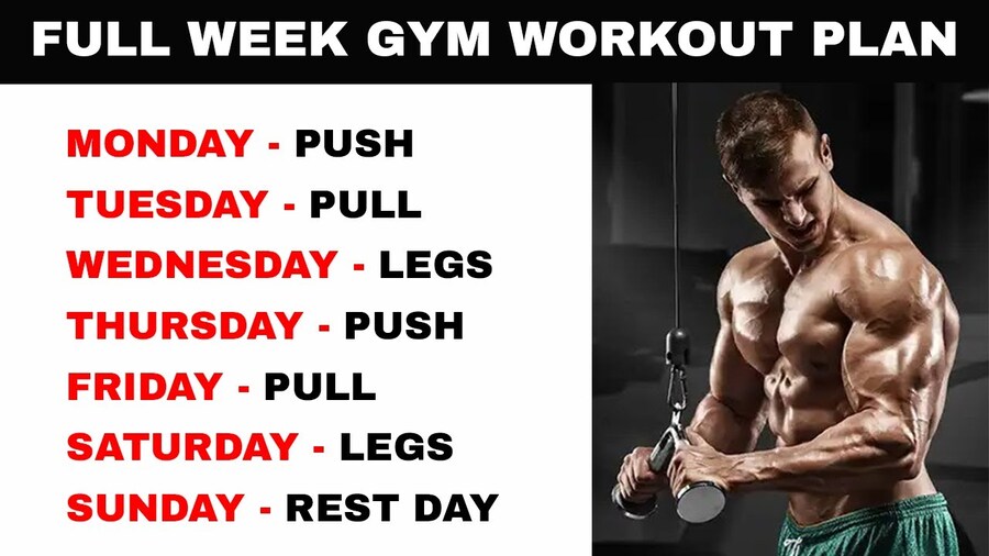 lịch tập gym 6 ngày 1 tuần cho nam tăng cơ