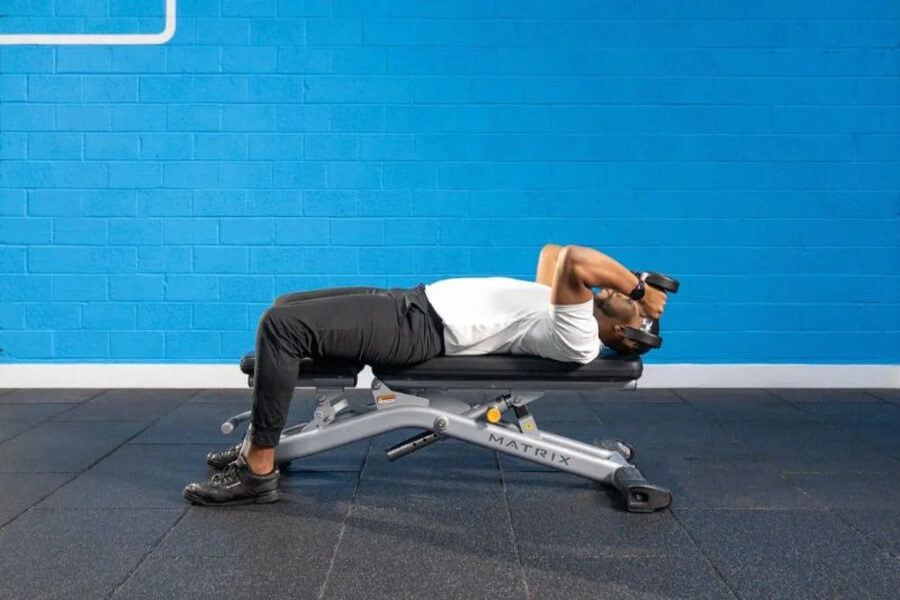 các bài tập tay sau với tạ đơn