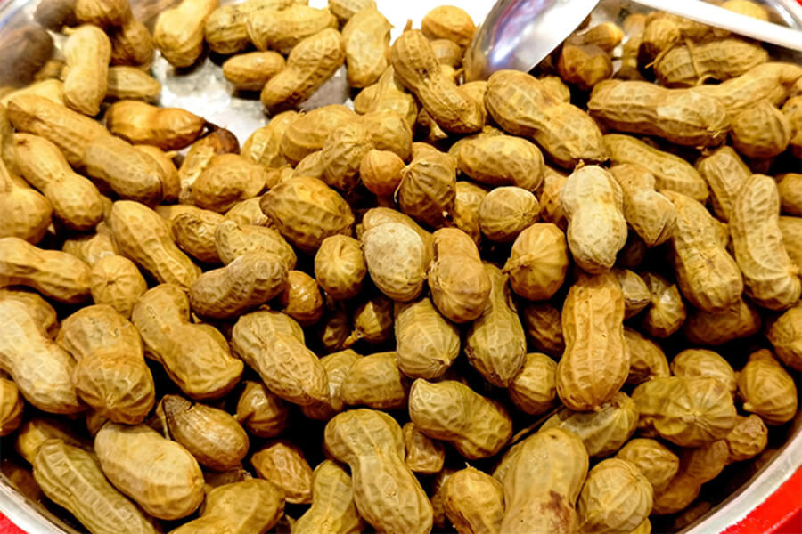 đậu phộng luộc bao nhiêu calo