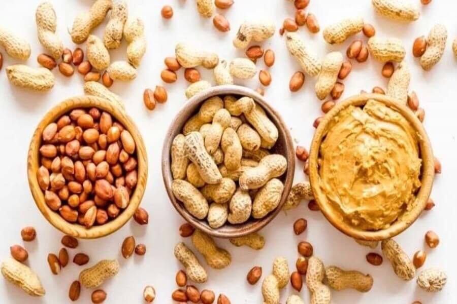 đậu phộng luộc bao nhiêu calo