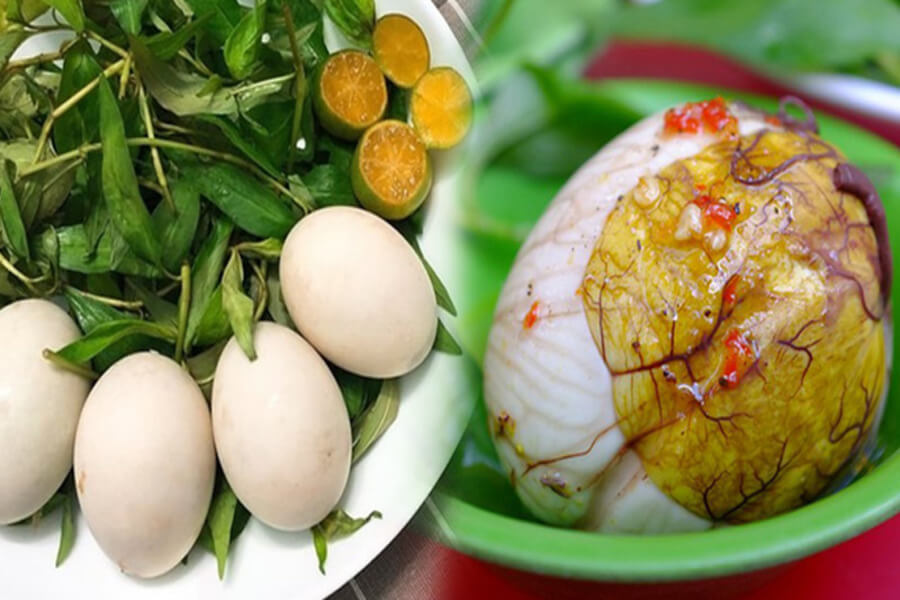 1 quả trứng vịt lộn bao nhiêu calo