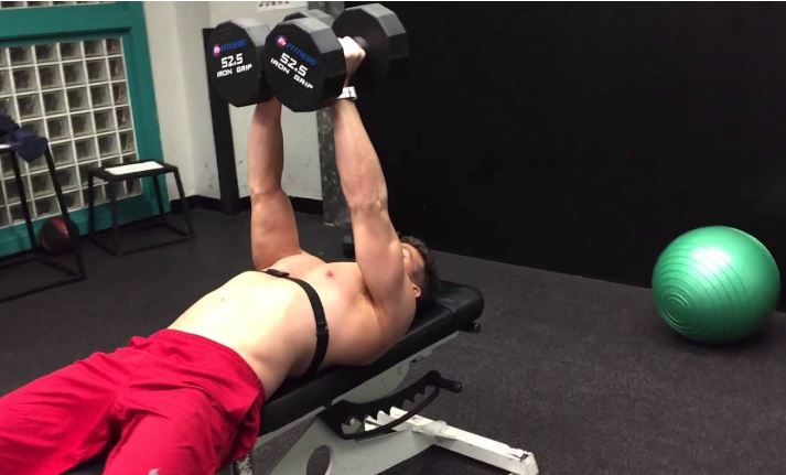 bài tập tay sau với tạ đơn