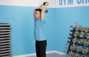 bài tập tay sau với tạ đơn