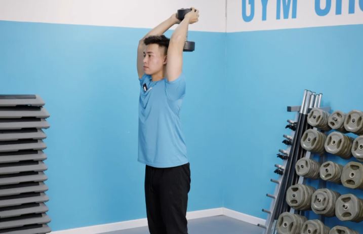 bài tập tay sau với tạ đơn